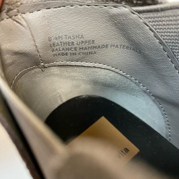 Dolce Vita Tasha Gray Leather Slip On High Top Sneaker Bootie Size 8.5 - Picture 7 of 10